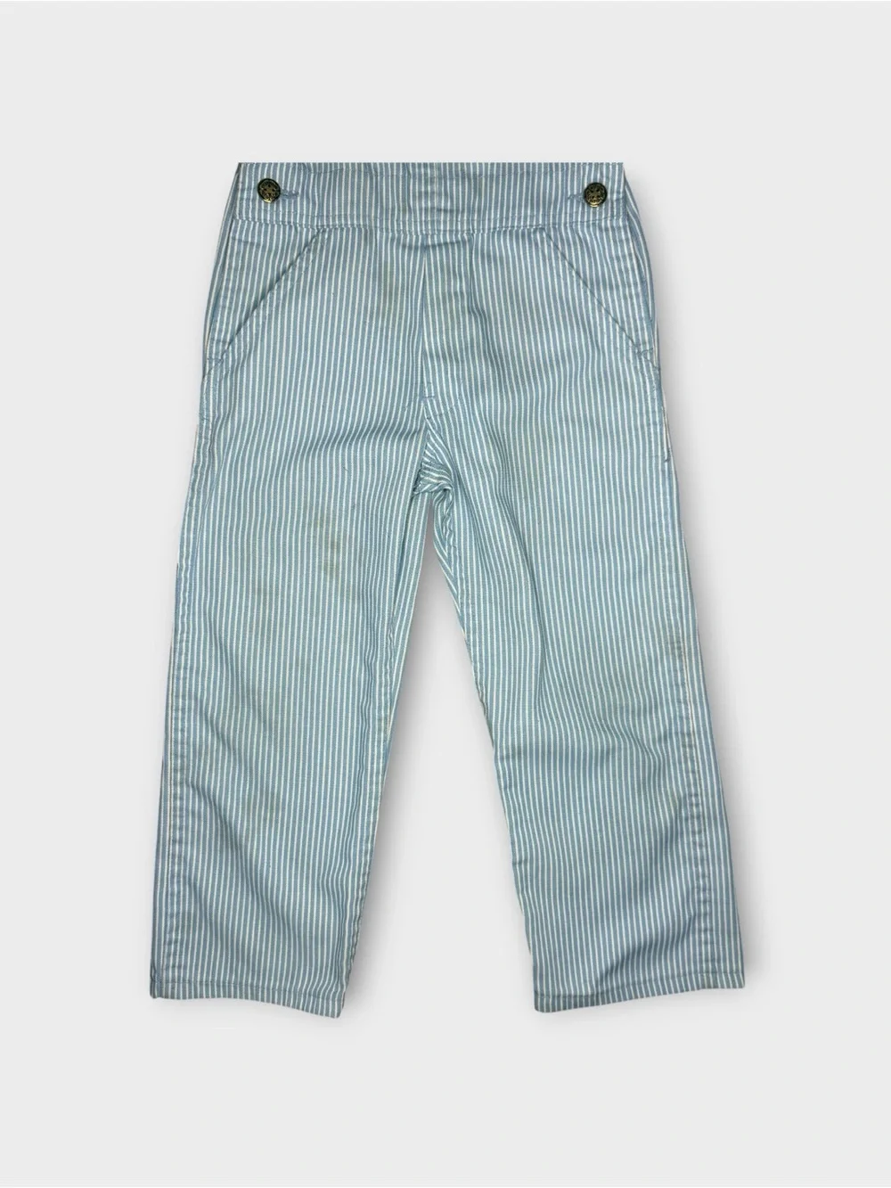 OshKosh B’gosh Light Blue Denim Pinstripe Overalls